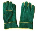 green cow leather welder glove