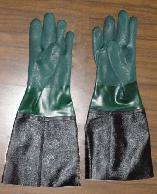 dark green PVC glove