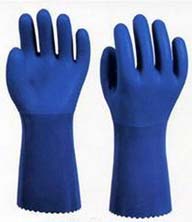 dark blue oil proof PVC glove