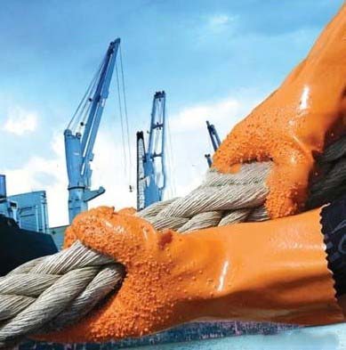 PVC fishery glove