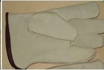 cow grain leather driver glove