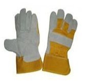 grey cow leather glove