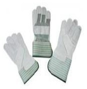 grey cow leather glove