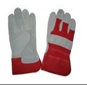 grey cow leather glove