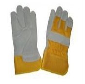 grey cow leather glove