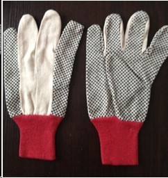 canvas dotted glove